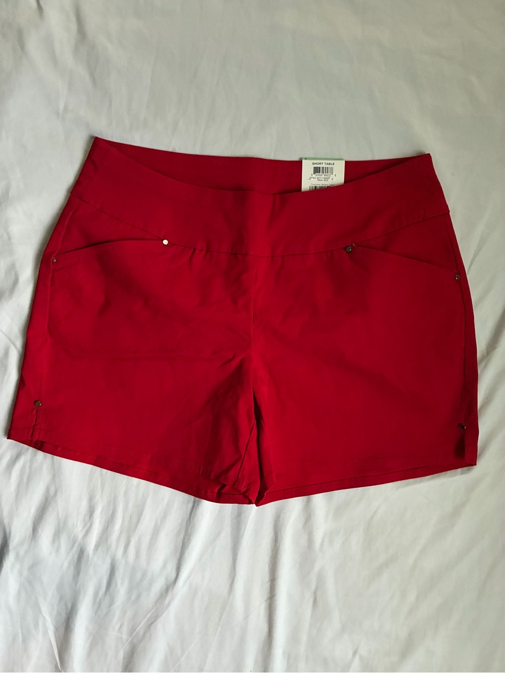 INC International Concepts Bright Red Pull-On Shorts